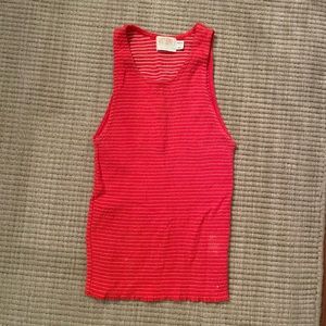 High Neck Red Orange Tank